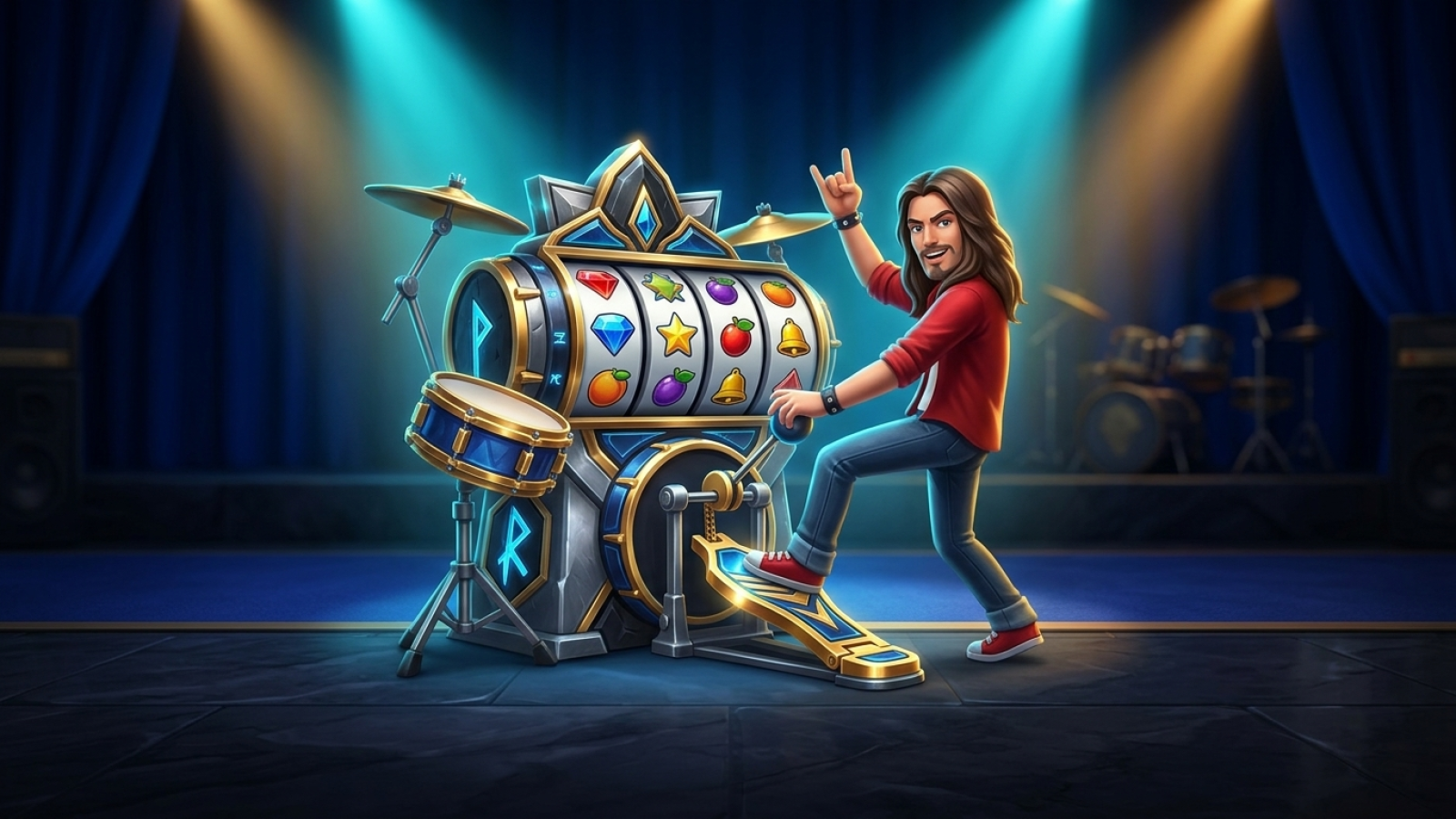 Rolling Slots Casino: Illustrativ scen; Betyg: 9.4/10; Licens: Curacao Gaming Control Board